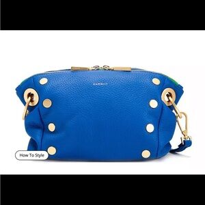 Hammitt Royal Blue Crossbody Bag with Gold Accents